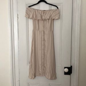 H&M silky off the shoulder dress